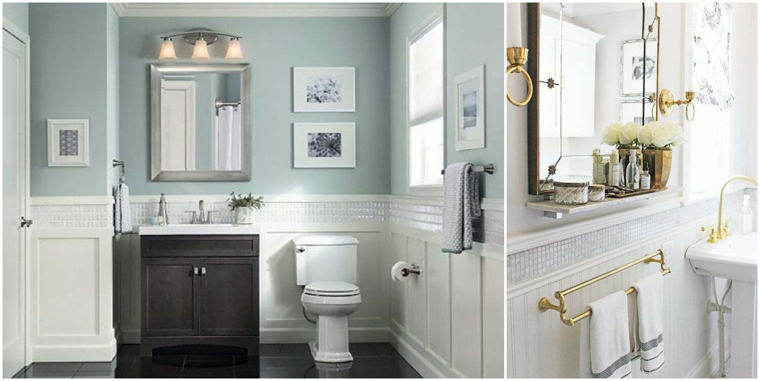 bathroom over sink wall paneling